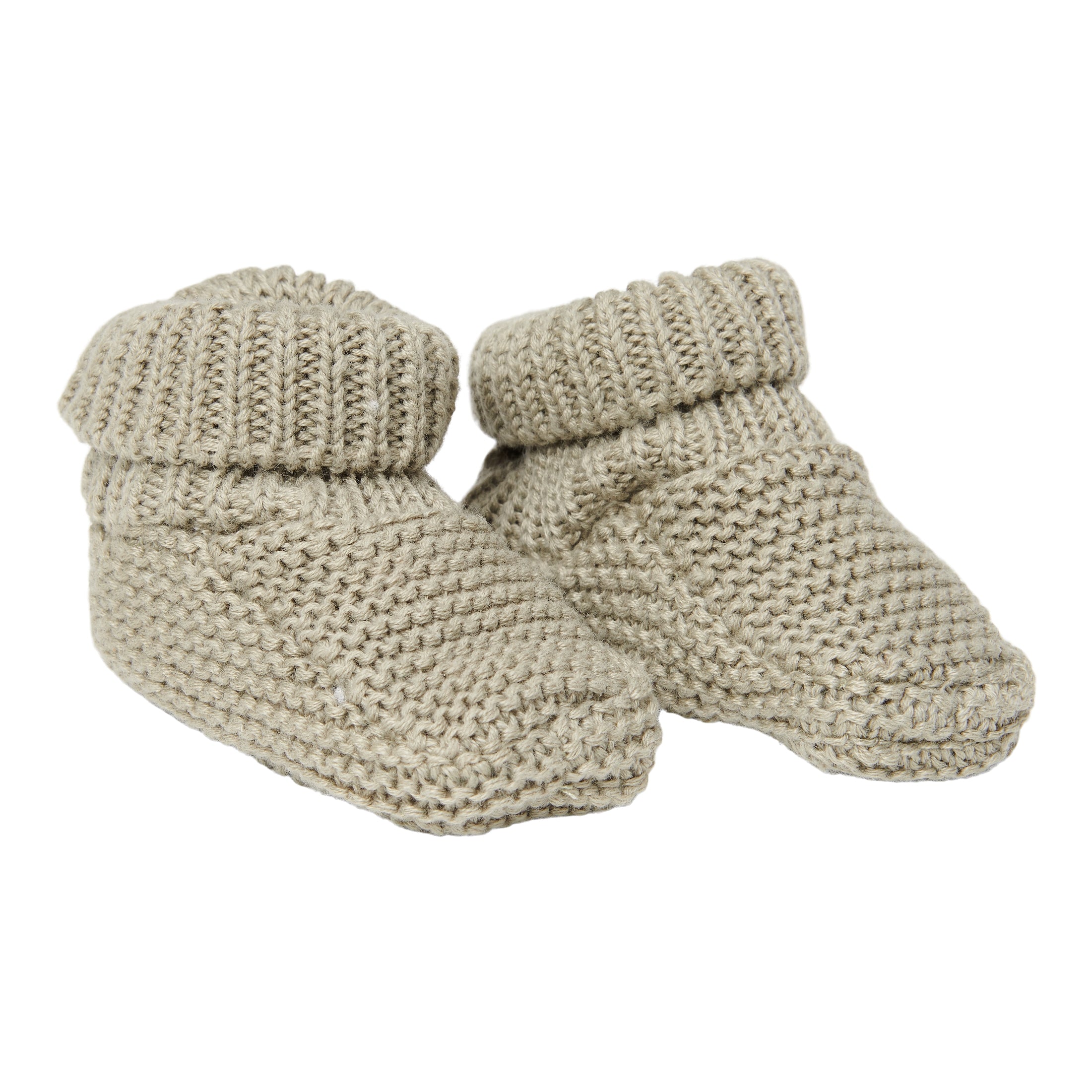 Knitted Baby Shoes Olive 2 | Little Dutch