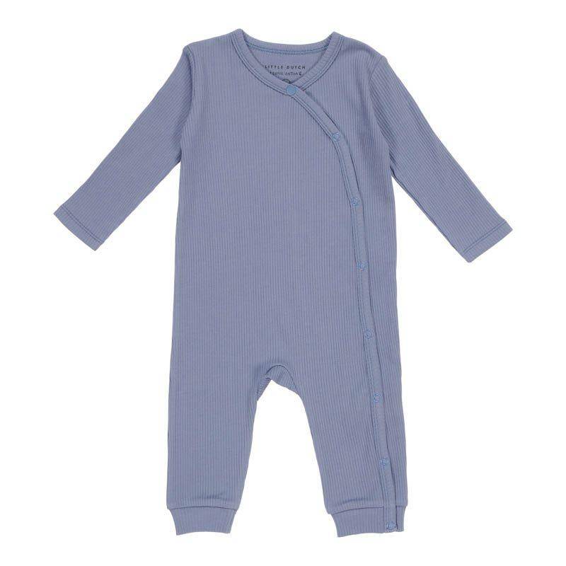 Long sleeve wrap romper Sailors Bay Blue | Little Dutch