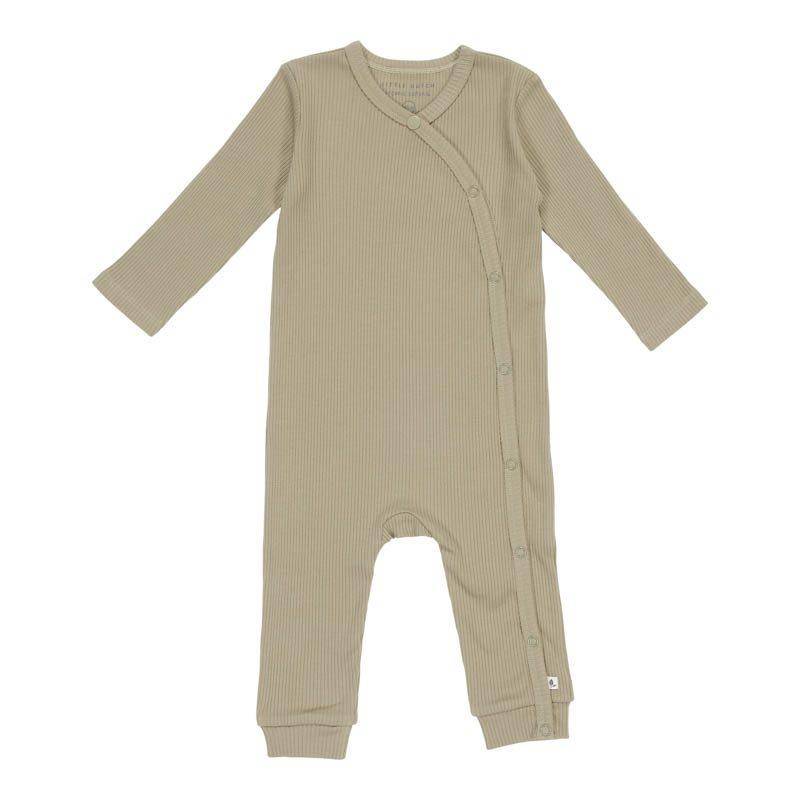 Sailors Bay Olive Long-Sleeved Wrap Romper | Little Dutch