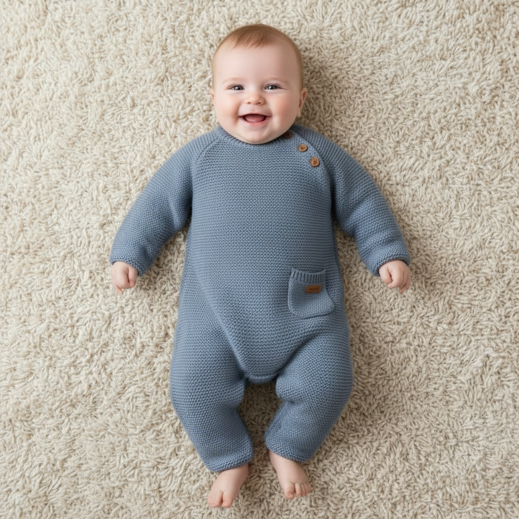 Knitted romper Sailors Bay Blue | Little Dutch