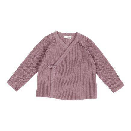 Essential Pure Mauve Wrap Cardigan | Little Dutch