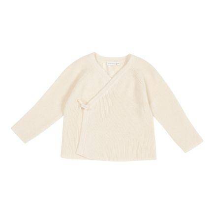 Wrap Cardigan Essential Pure Soft White | Little Dutch