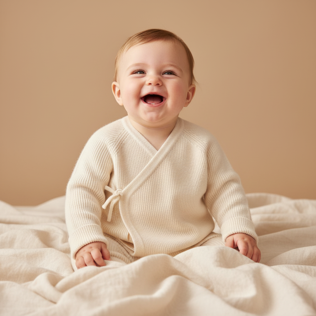 Wrap Cardigan Essential Pure Soft White | Little Dutch