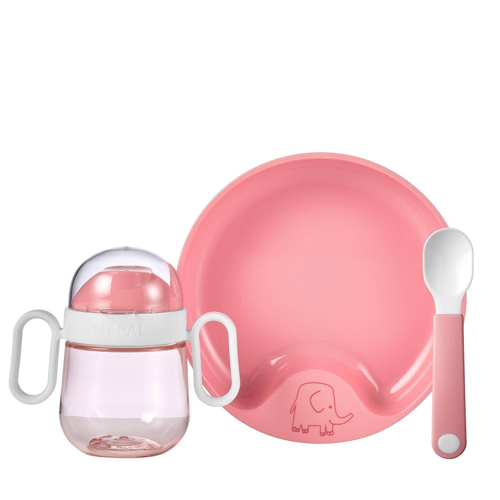 Mio 3-piece baby tableware set - Deep Pink | Mepal