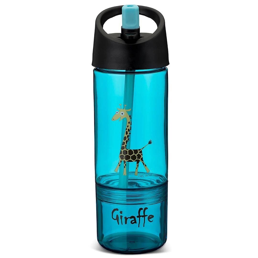 Drinking bottle 2 in 1, 300 ml + 150 ml, turquoise I Carl Oscar