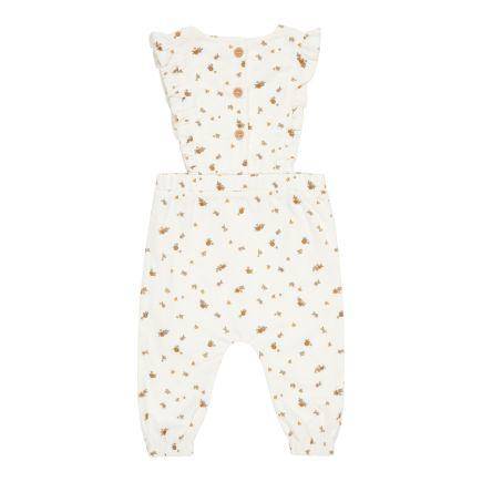 Pants Suit Vintage Little Flowers Blossom Print Cord | Little Dutch