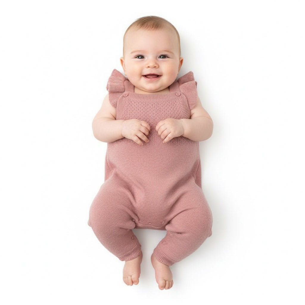 Knitted Romper Fairy Pink | Little Dutch