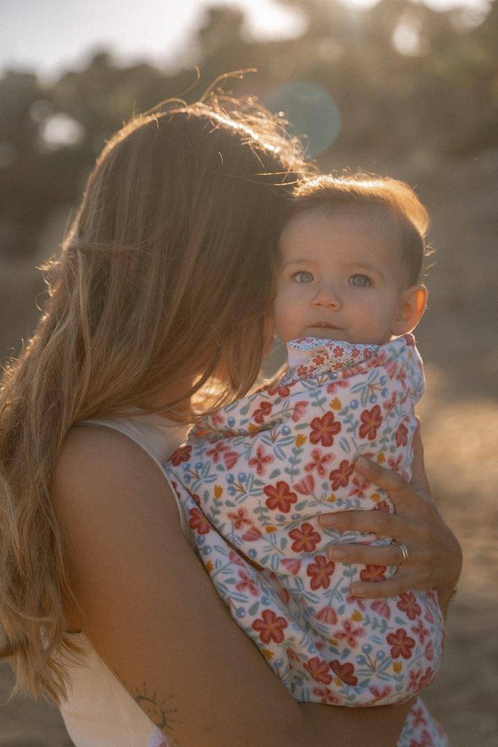 Bath towel Sunny Flowers Multi-colour | Little Dutch