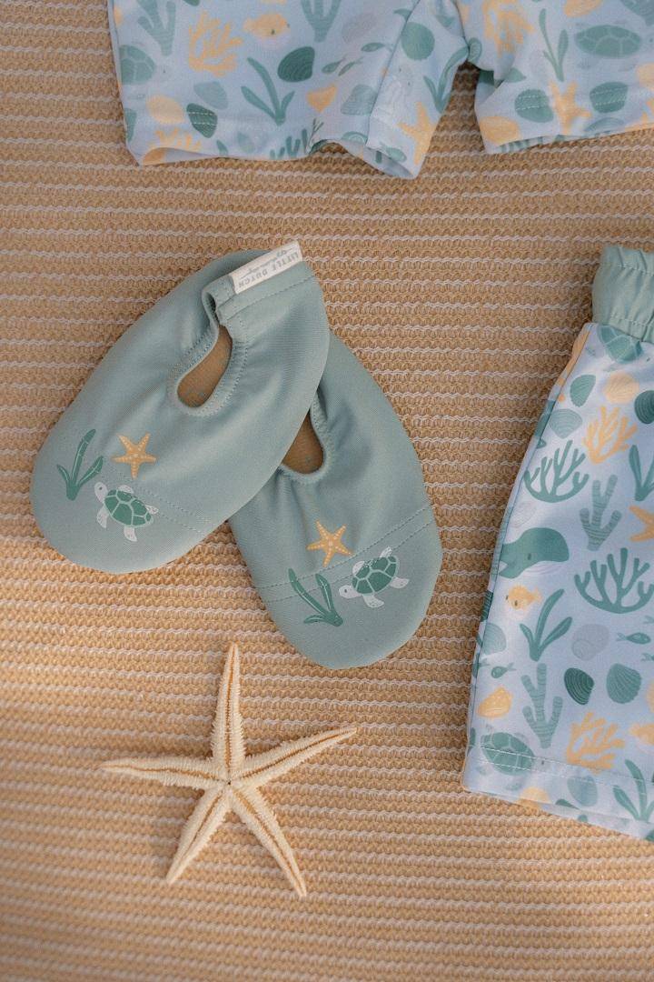 Swimming shoes Seashells Surf Blue | Little Dutch