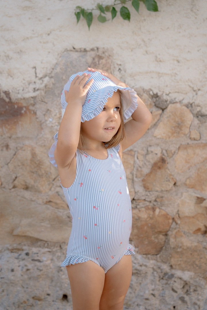 Swimsuit Sunny Flowers Blue | Little Dutch