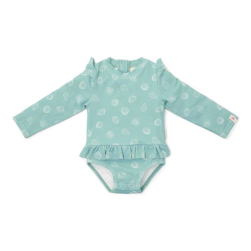 Long-sleeved swimsuit Ocean Treasures Surf Blue | Little Dutch