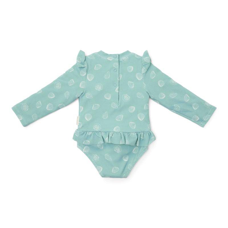 Long-sleeved swimsuit Ocean Treasures Surf Blue | Little Dutch