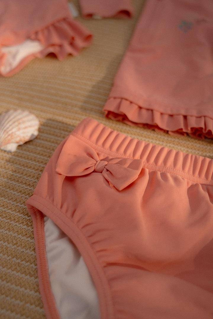 Short-sleeved swim shirt Sunny Flowers Rouge | Little Dutch