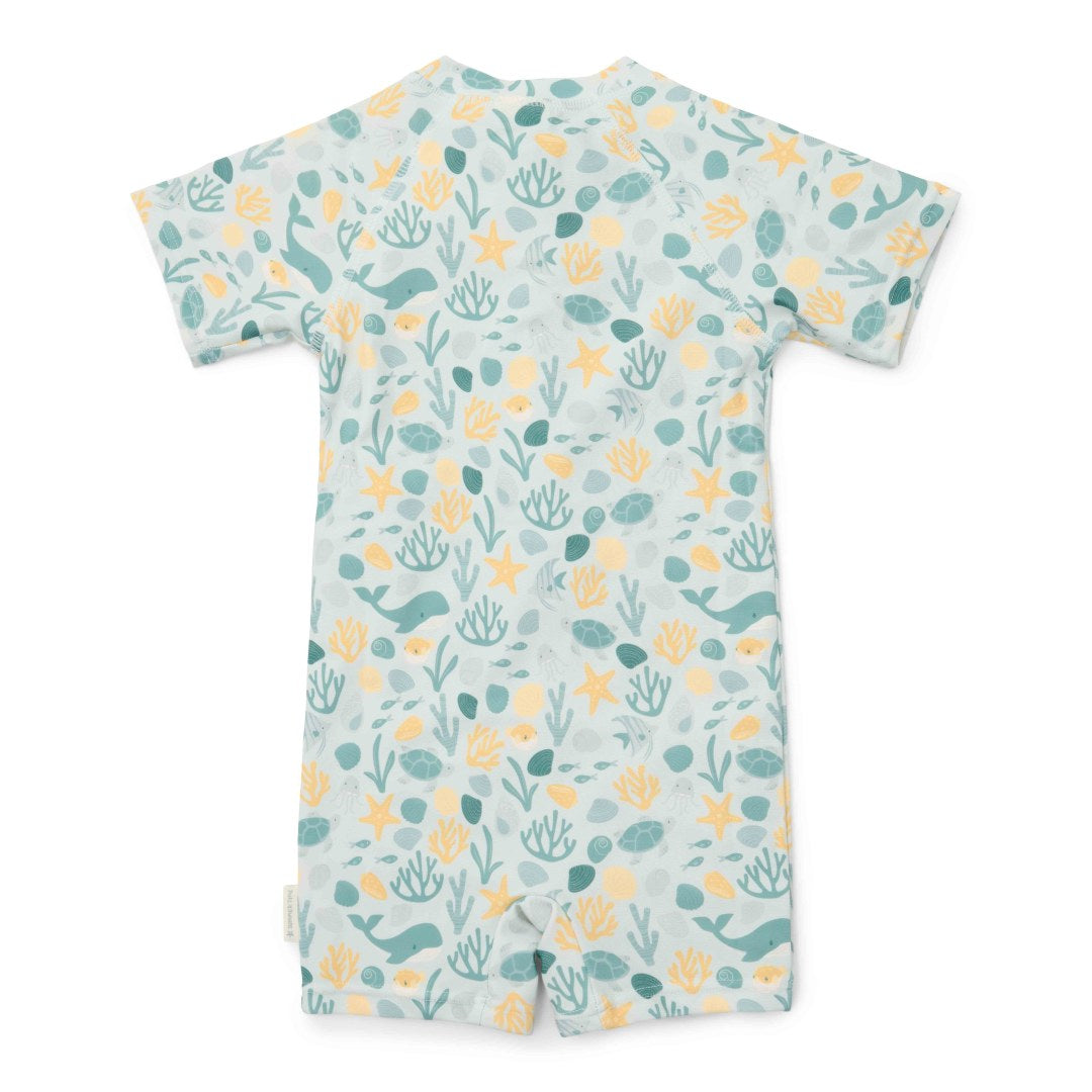 Short-sleeved swimsuit Seashells Multi-colour | Little Dutch