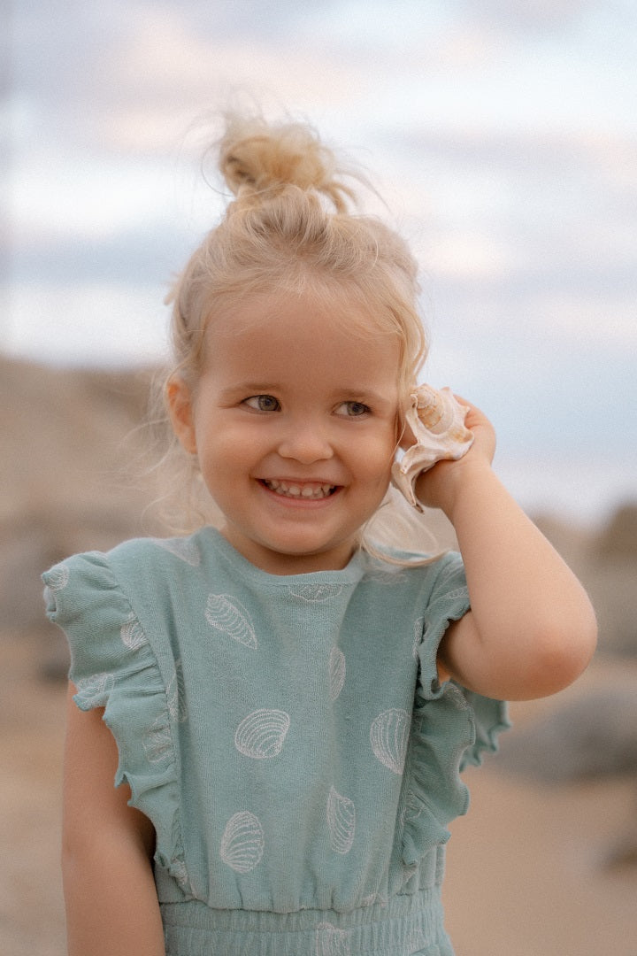 Playsuit Ocean Treasures Surf Blue | Little Dutch