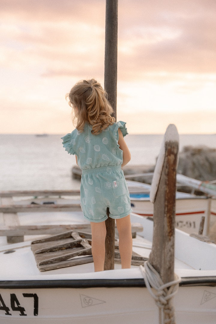 Playsuit Ocean Treasures Surf Blue | Little Dutch