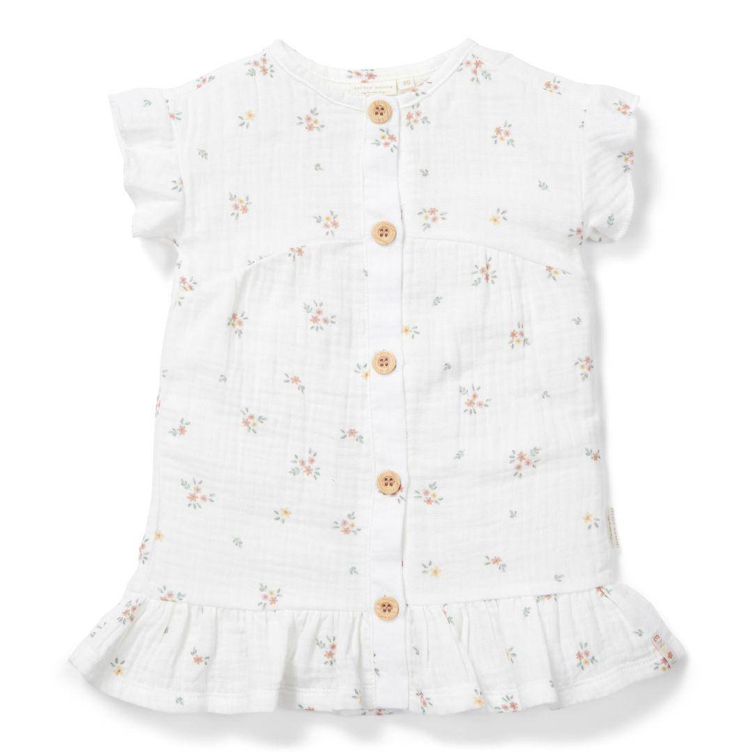 Short-sleeved dress White Meadows 80 | Little Dutch