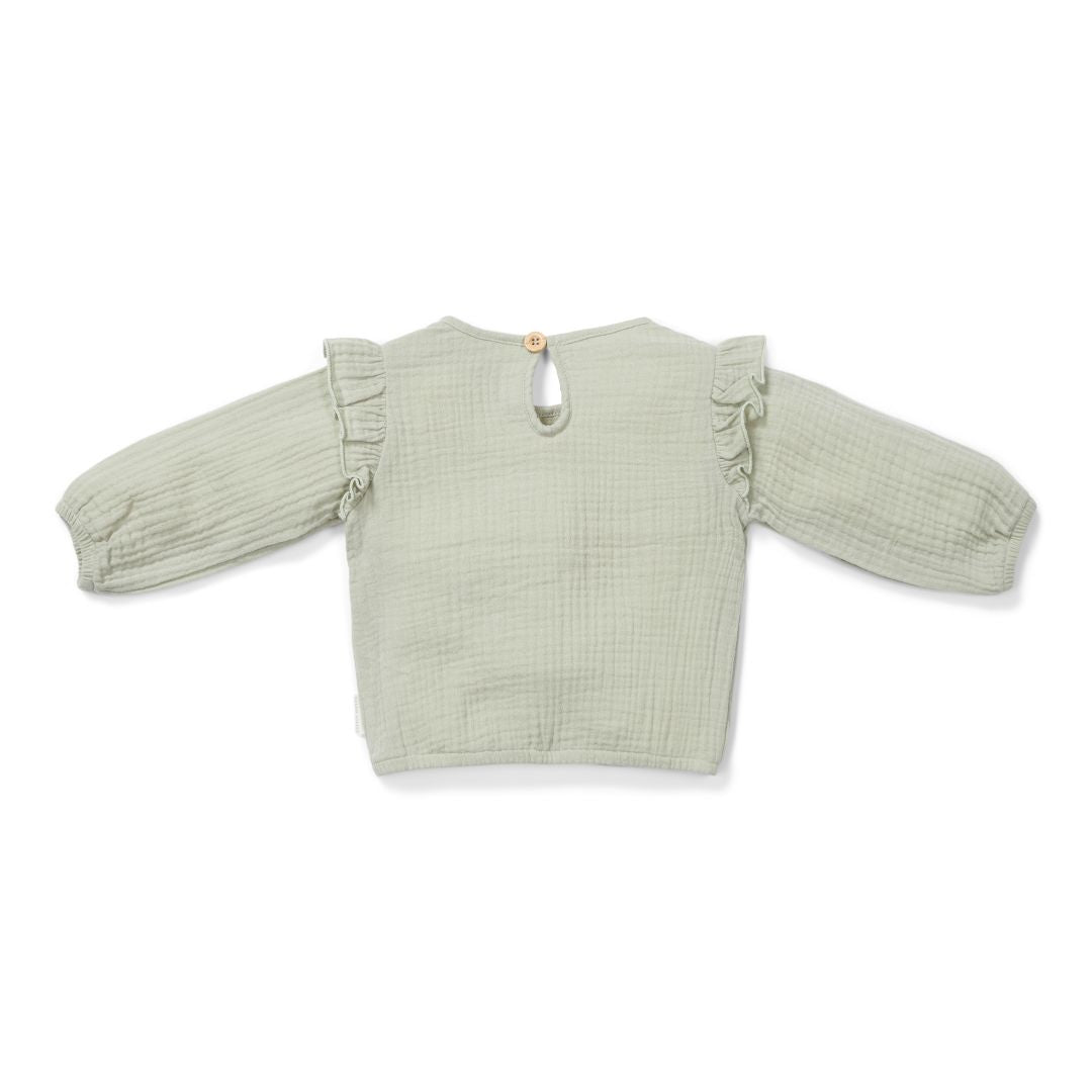 Blouse long sleeves Grass Green | Little Dutch