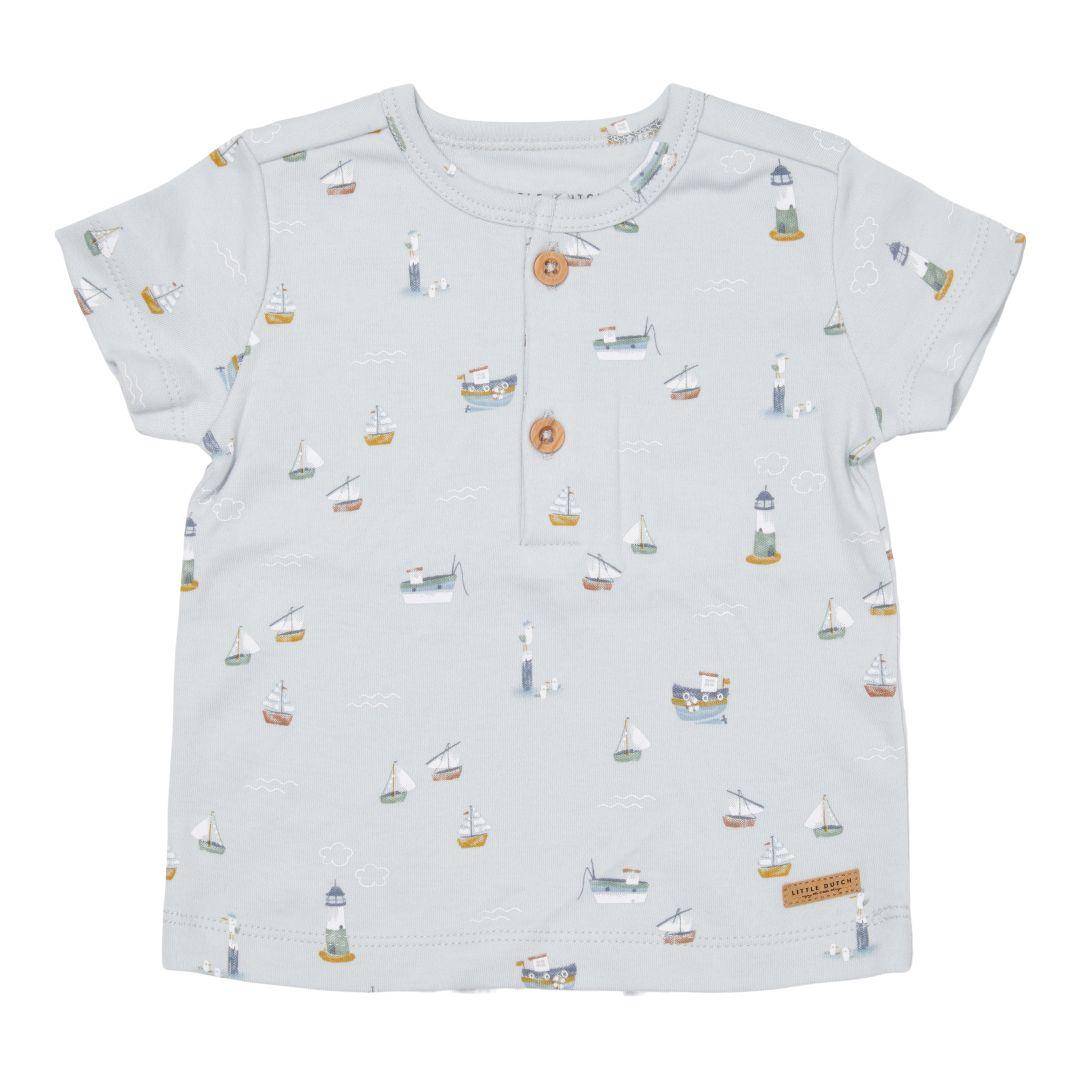 Short-sleeved T-shirt Sailors Bay Blue - 68 | Little Dutch