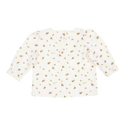 Long-sleeved T-shirt Vintage Little Flowers Blossom Print Corduroy | Little Dutch