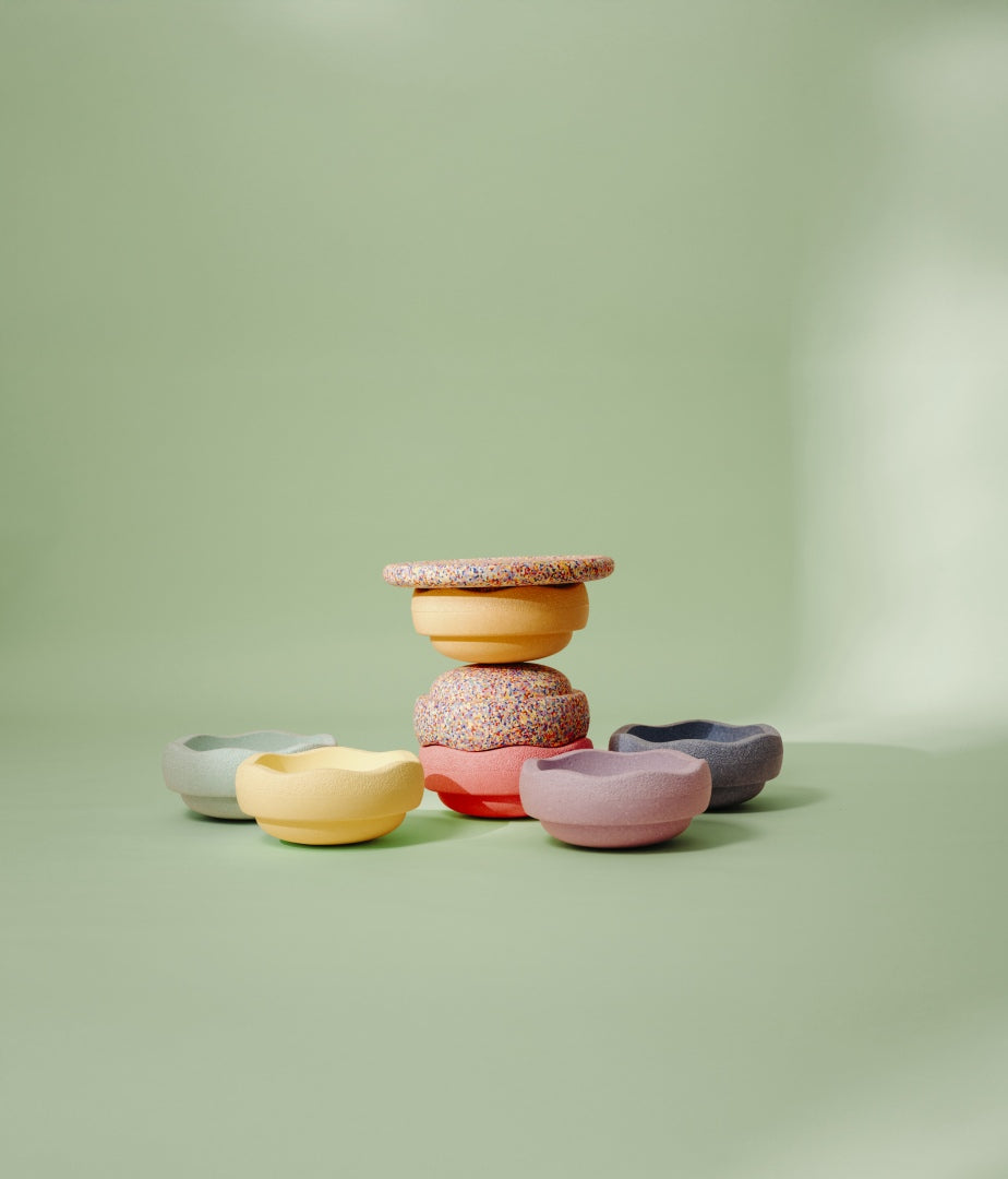 OFFER set: Free Balance Board + Stapelstein Rainbow Set complete – pastel | Stapelstein