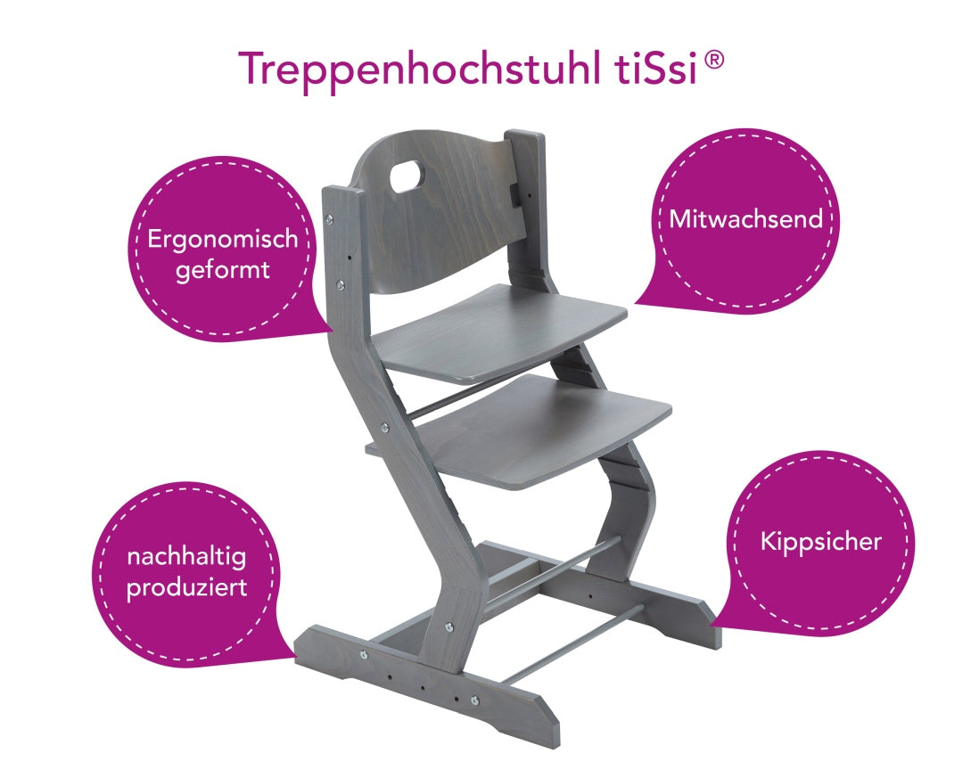 High chair beech grey | tiSsi®