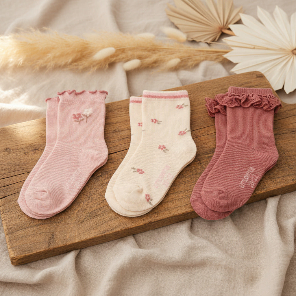 3-pack socks Multi - 17-19 = 6-12 months - Little Farm | Little Dutch