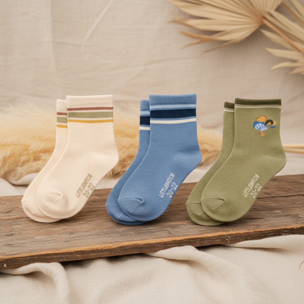 3-pack socks Multi - 20-22 = 1-2 years - Little Farm | Little Dutch