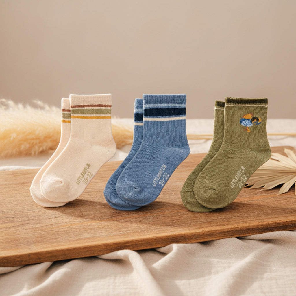 3-pack socks Multi - 23-26 = 3-4 years - Little Farm | Little Dutch