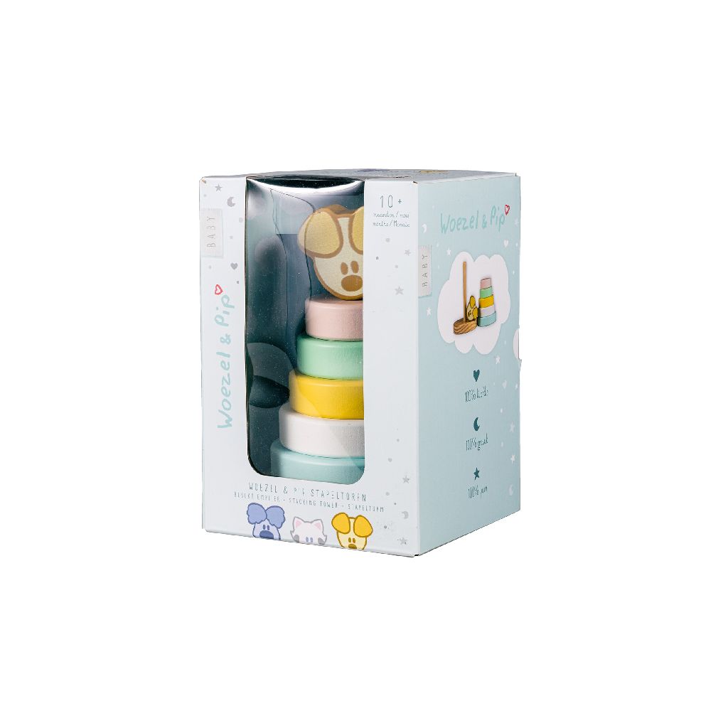 Personalized birth announcement tower with name & birth details | by Schmatzepuffer®