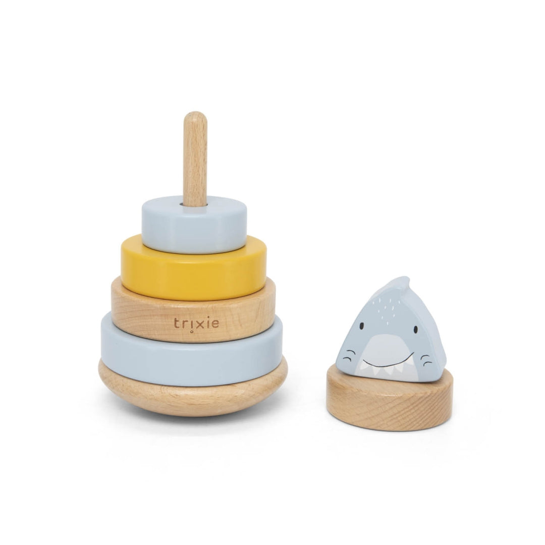 Wooden Stacking Tower - Mr. Shark - for Birth | Trixie
