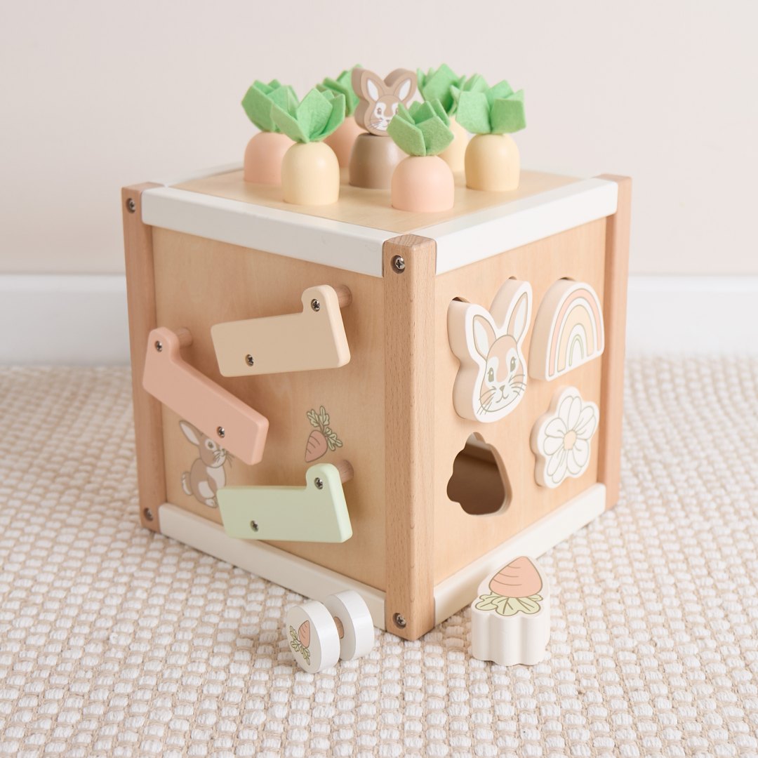 Motor skills cube rabbit fine wood | bieco