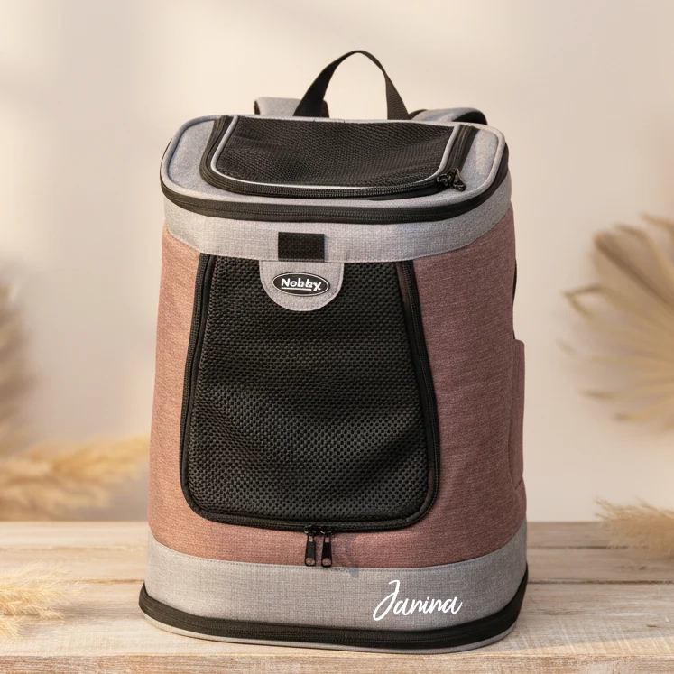 Nobby Backpack PLATA Old Rose-Grey 34×30×43 cm | Nobby