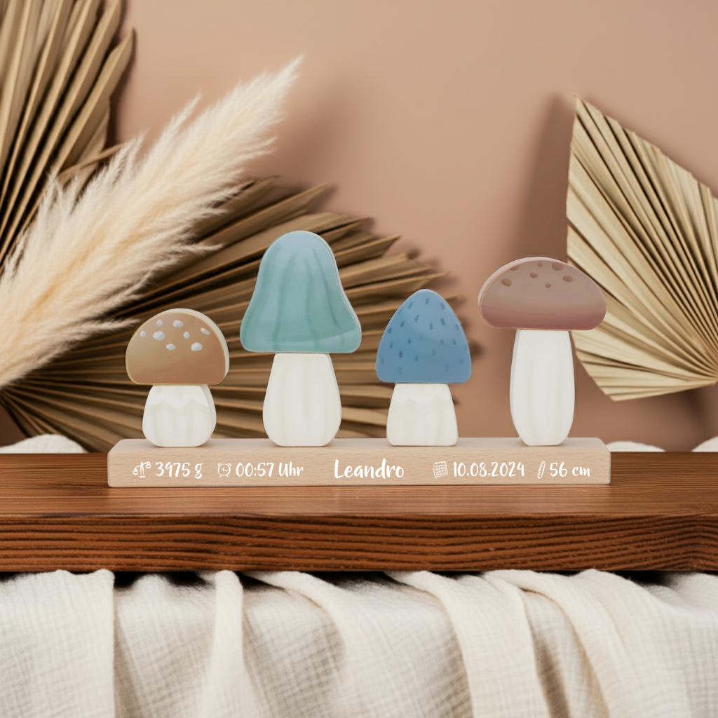 Stackable Mushrooms - Forest Friends "For Birth"