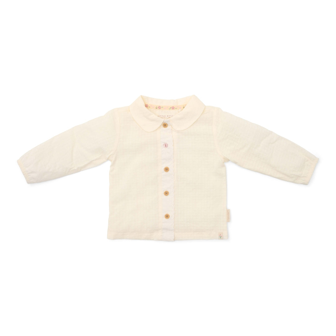 Long-sleeved cream blouse | Little Dutch