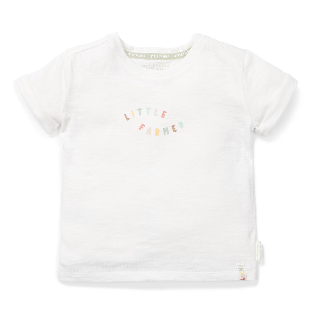 T-Shirt short sleeve white Little Farmer | Little Dutch