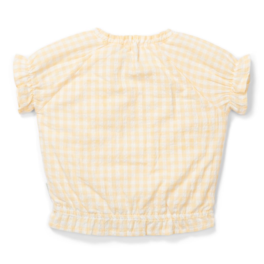 Short-sleeved blouse Sunshine Checks | Little Dutch