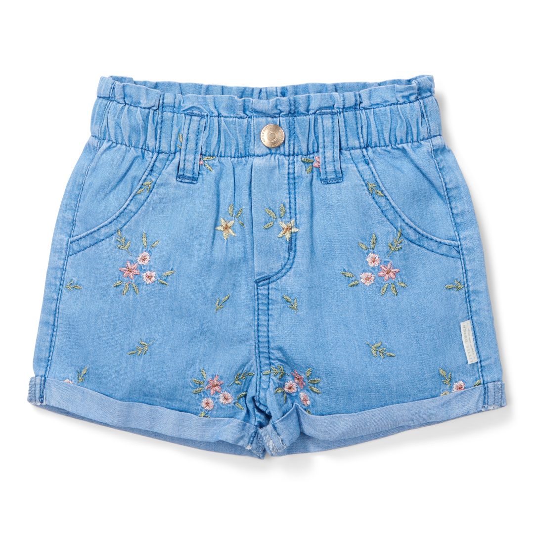 Embroidered denim shorts | Little Dutch