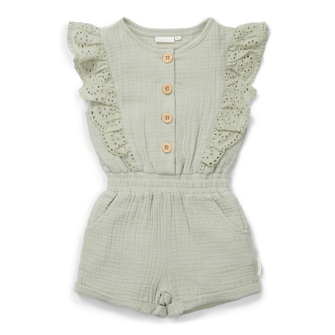 Jumpsuit sleeveless Grass Green | Little Dutch