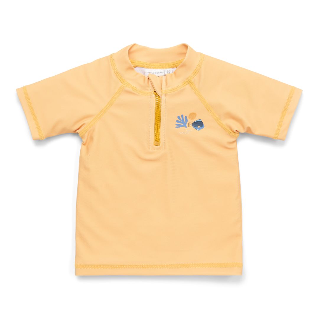 Short-sleeved bathing T-shirt Honey Yellow | Little Dutch