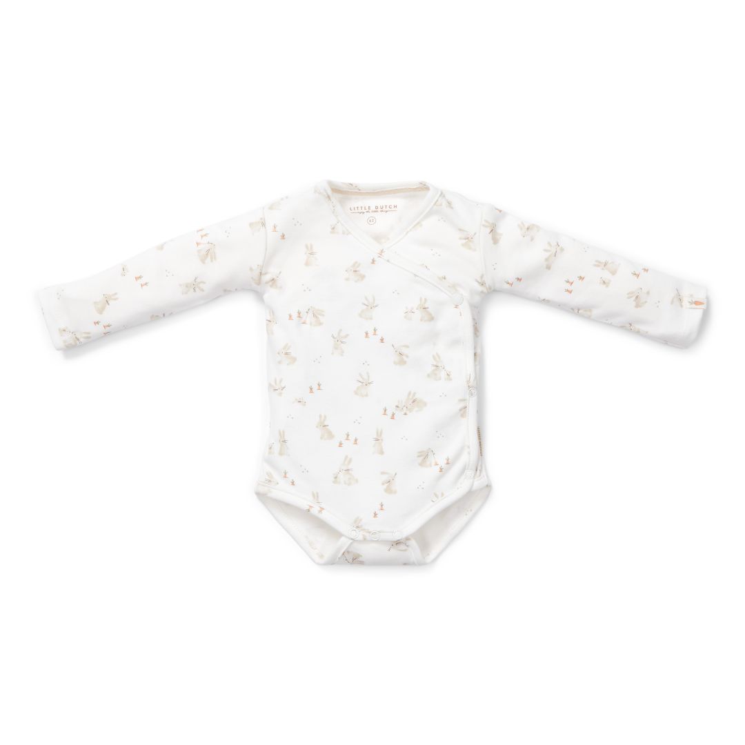 Long-sleeved wrap bodysuit Baby Bunny | Little Dutch