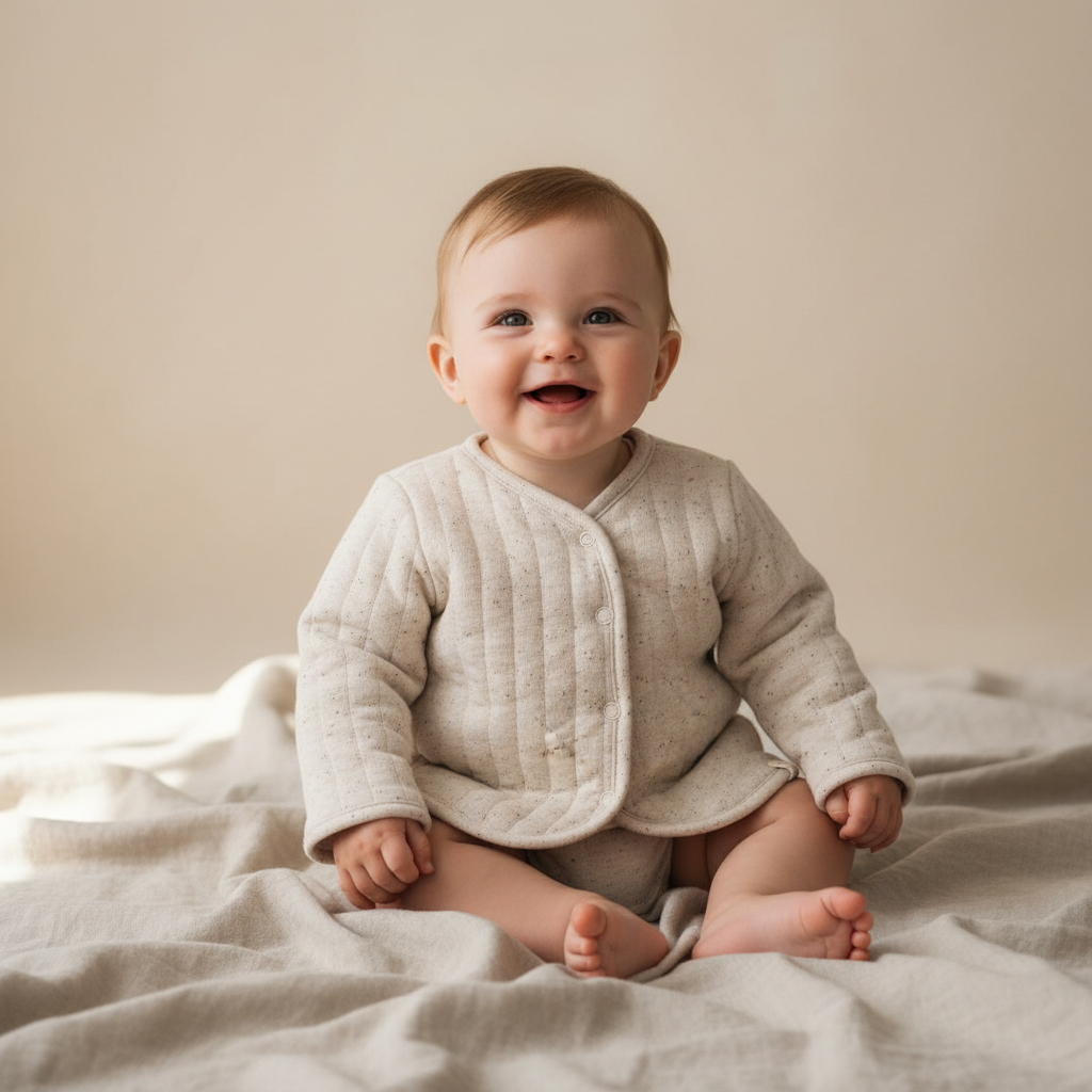 Reversible jacket Baby Bunny/Nappy Sand | Little Dutch