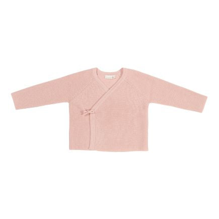 Wrap Cardigan Essential Pure Soft Pink | Little Dutch