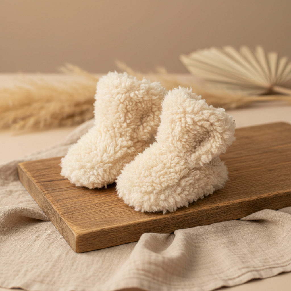 Teddy baby shoes Bunny, sand - size 1 | Little Dutch