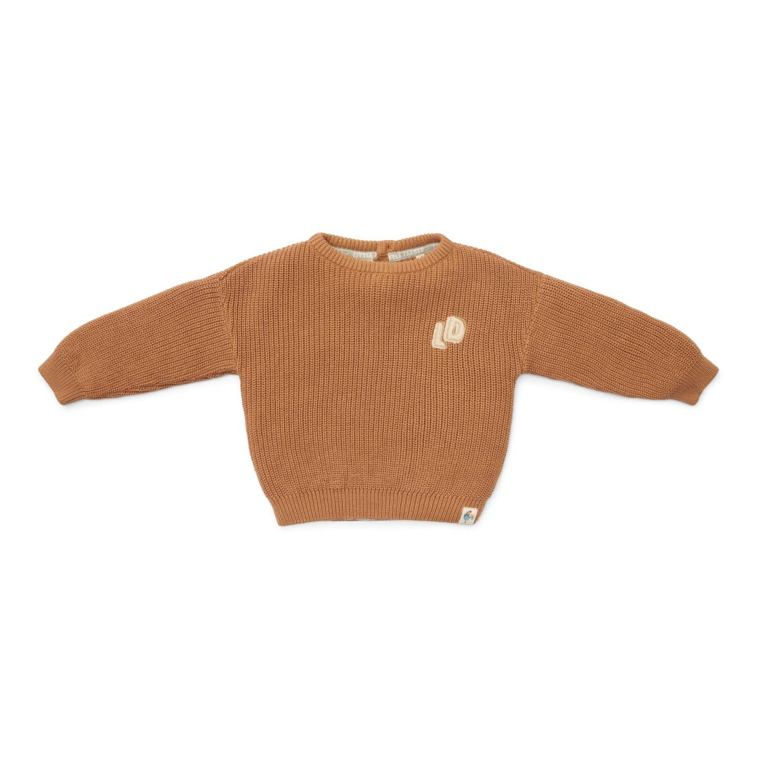 Knitted sweater brown | Little Dutch