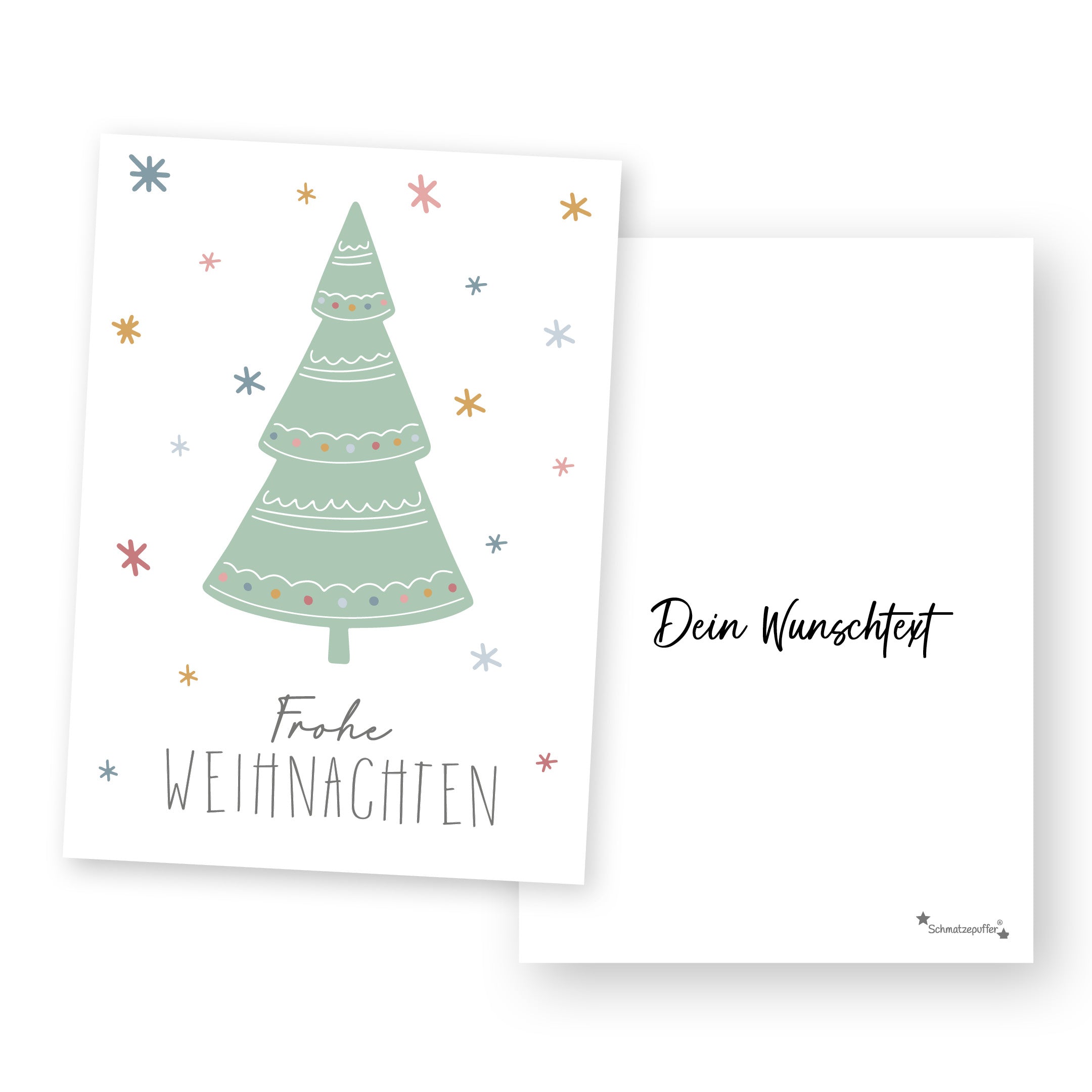 Personalized greeting card "Merry Christmas" - Tree