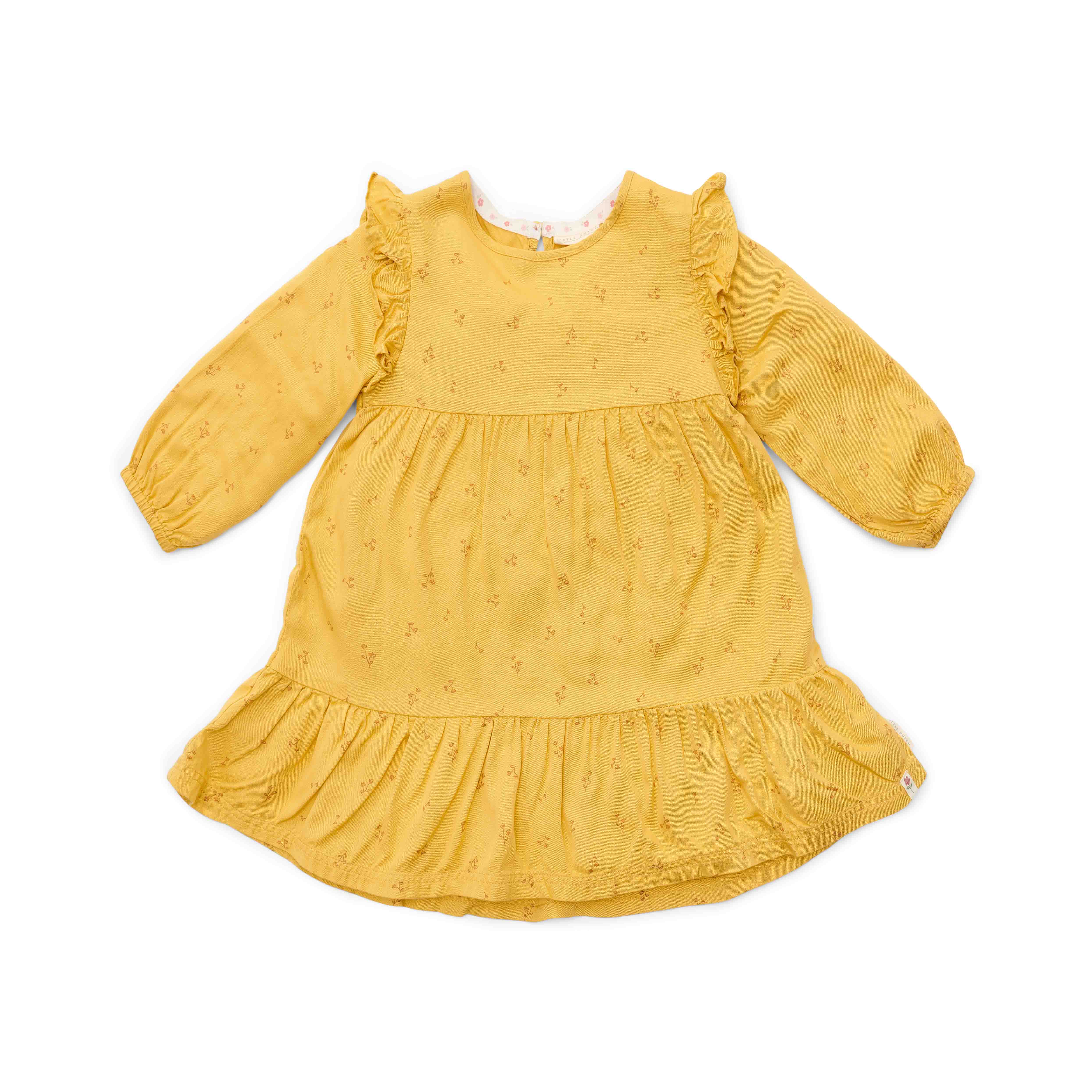 Dress long sleeves Warm Yellow Blooming Flower – Little Farm | Little Dutch