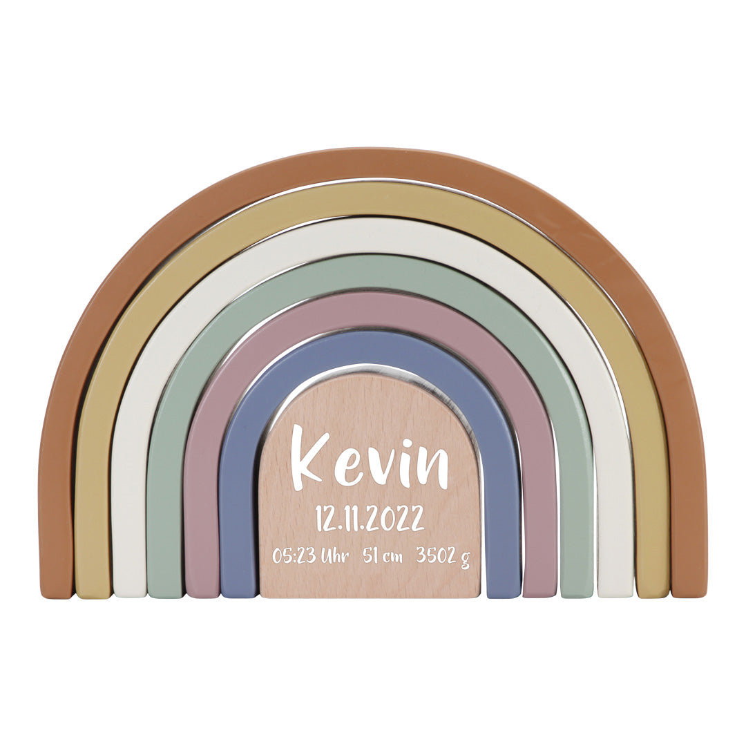 Stackable Rainbow Vintage – Personalized Gift for a Newborn