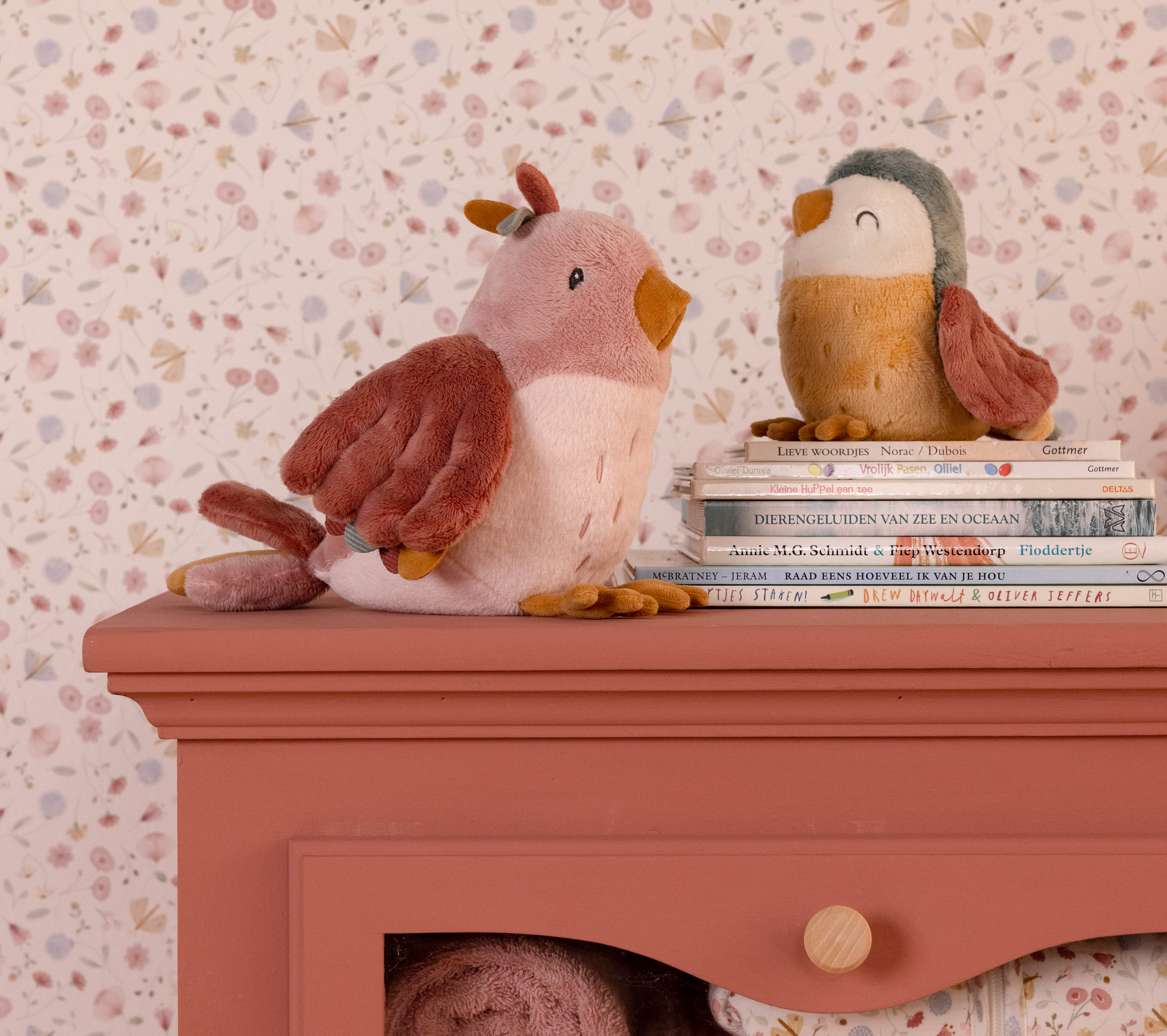 Stuffed Bird Flowers & Butterflies