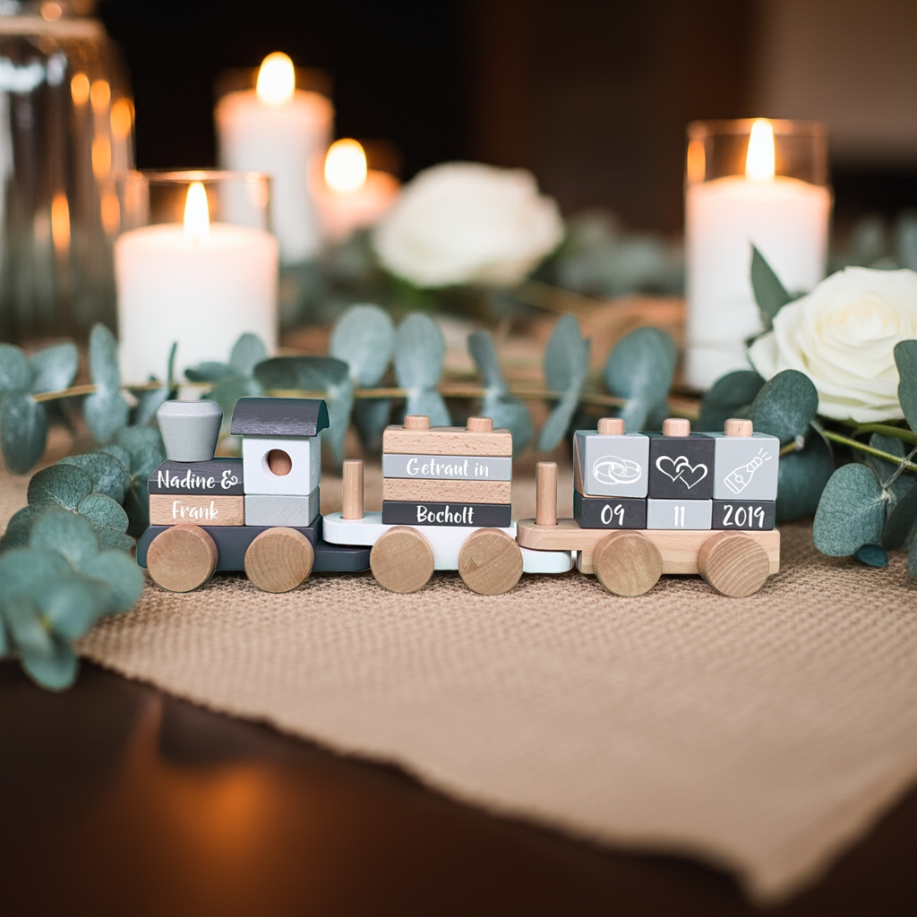 Wooden Train Exclusive Edition - For Weddings - Printed